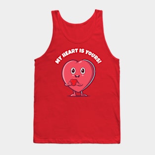 My heart is yours - love heart (on dark colors) Tank Top